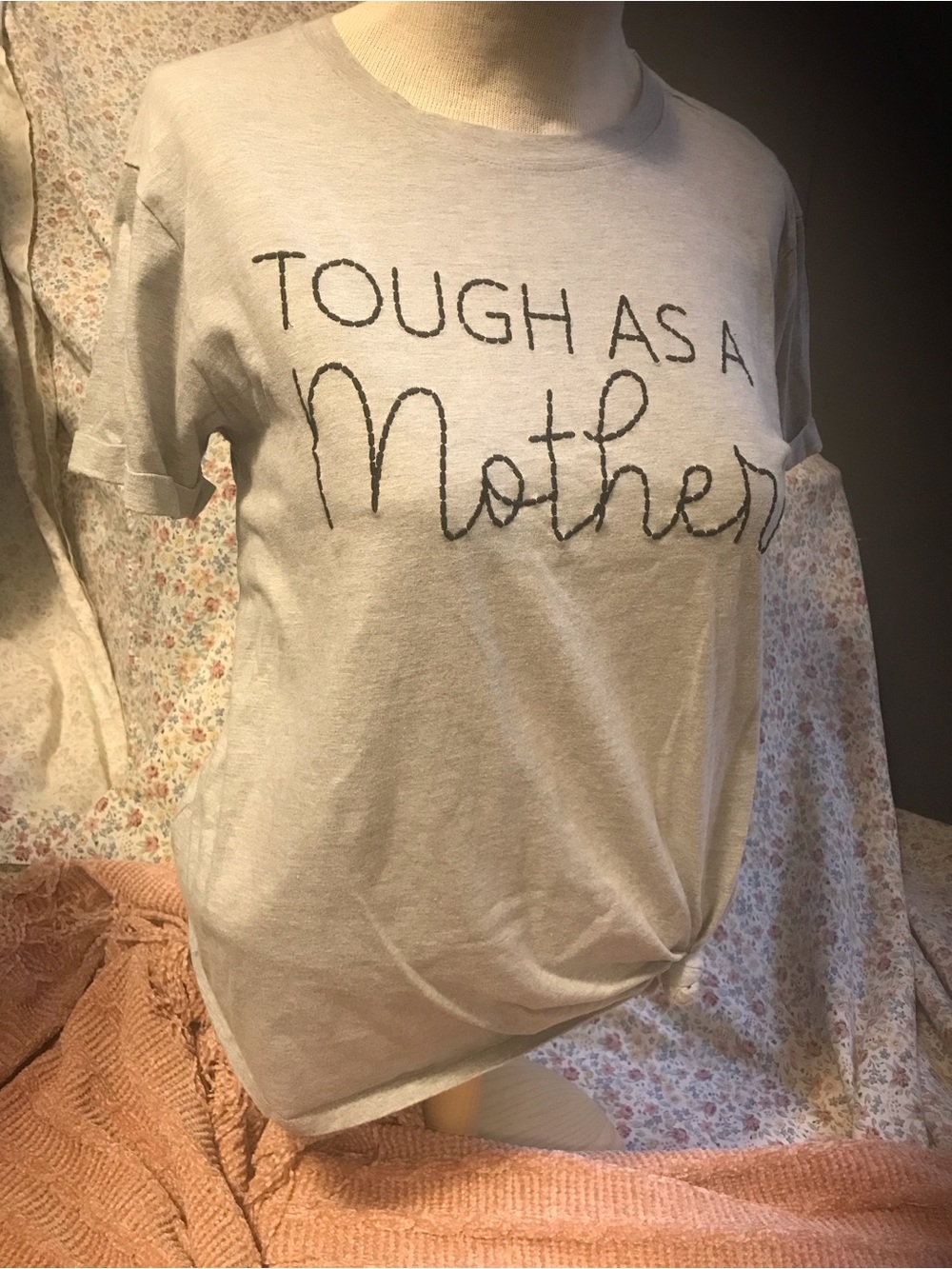 Light Gray 'Tough As A Mother' Short-Sleeve Kids Tee